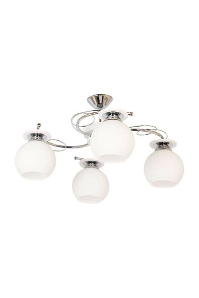 Modavize Bolivar Modern Living Room - 4-Piece White Chandelier with White Glass - Kitchen and Bedroom