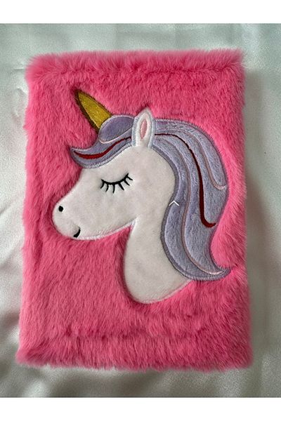 PARLAK EVREN Pink Plush Notebook