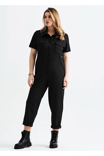 EVEN plus size بذلة سوداء كبيرة الحجم