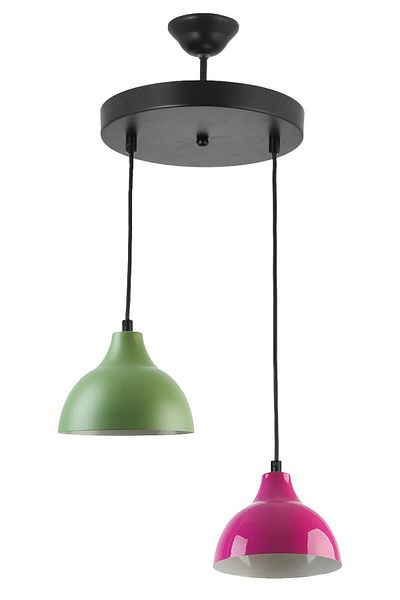 Modavize Kinder Living Room - Black and Pink Green 2-Piece Chandelier - Kitchen and Cafe Colors