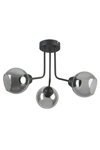 Modavize Modern Rosa Design - Black Smoke 3-Piece Chandelier Set