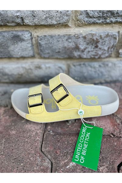 Benetton Yellow Women's Slippers Bn-1418