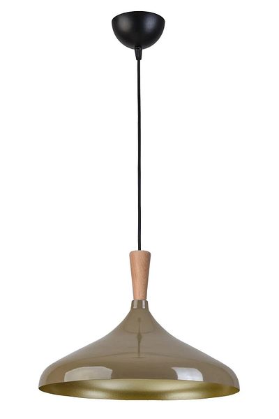 Modavize Nil Modern Design Wooden Detailed Metal Cafe - Kitchen Brown Single Chandelier (35 cm)
