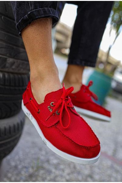 Byshoes Knack Seasonal Linen Shoes 008 Red