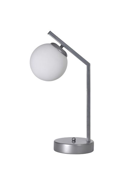 Modavize Luxury Modern Design Design Wired Gray Color Metal White Glass Lampshade Night Light Table Lamp