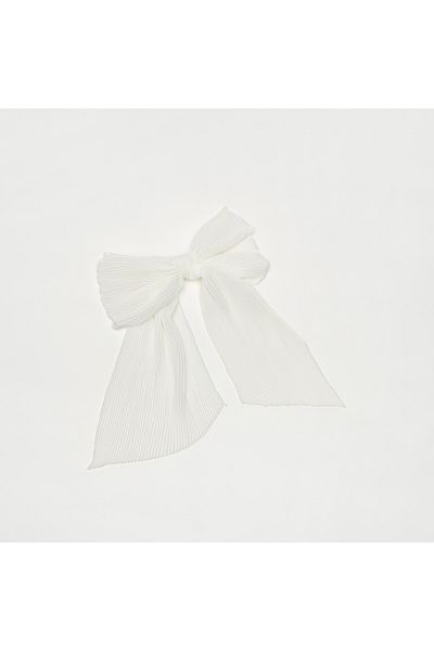 FAV Ribbed Bow Barrette Hair Clip