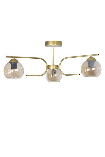 Modavize Aloha Modern Design Living Room Bedroom Kitchen Antique Color Honey Glass 3-Piece Chandelier