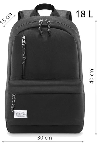 zagatto Urban Backpack, Zagatto®, ZG788, Laptop Compatible, Nylon/Polyester, 40x30x15 cm, Black