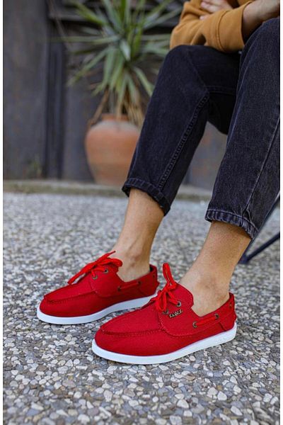 Byshoes Knack Seasonal Linen Shoes 008 Red