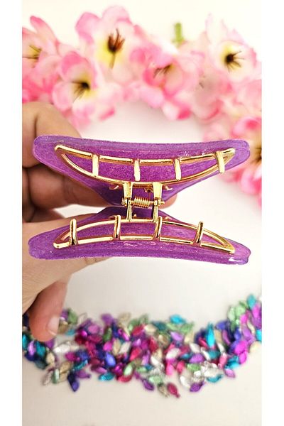 cityvision Agrafă Fenomenă care strălucește în întuneric Mountain Figure Purple Color 7 cm