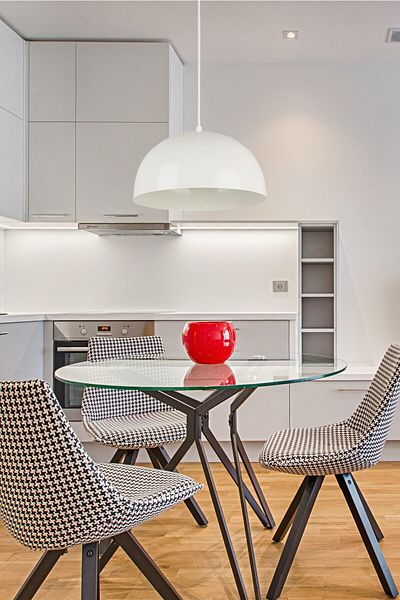Modavize Neo Modern Decorative White Pendant Lamp - Single Chandelier, Cafe Kitchen Living Room Interior