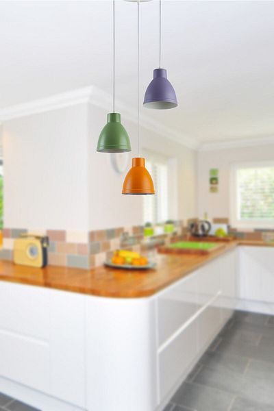 Modavize Enzo Modern Green Orange Lilac 3-Piece Pendant Chandelier - Special Design Living Room and Kitchen