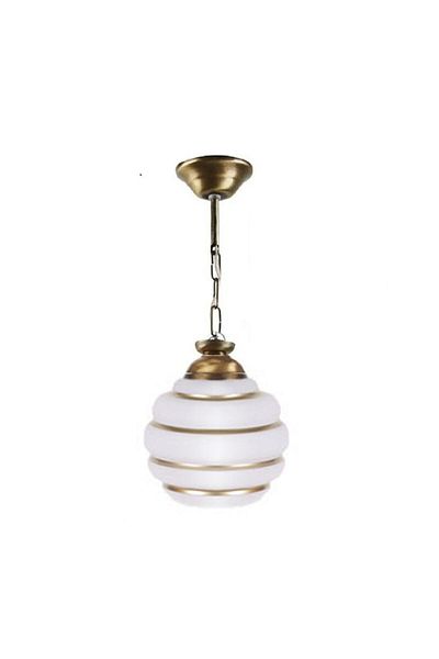 Modavize Retro Living Room Rustic White Gold Glass - Kitchen Bedroom Single Chandelier
