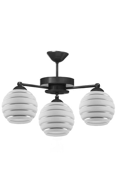 Modavize Modern Plofonyer - Glass Triple Chandelier - Living Room, Kitchen and Bedroom Design