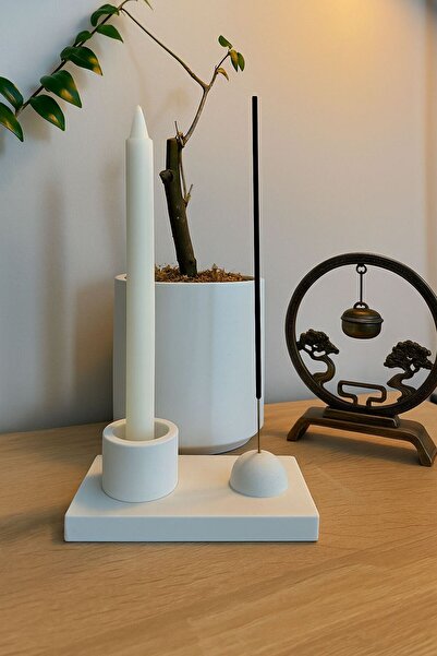 Home Tütsülük ve Mumluk Seti - Özel Tasarım - Kibritlik