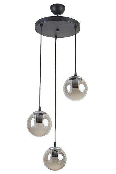 Modavize Candy Modern Design - Black Silver Smoke 3-Piece Chandelier Set