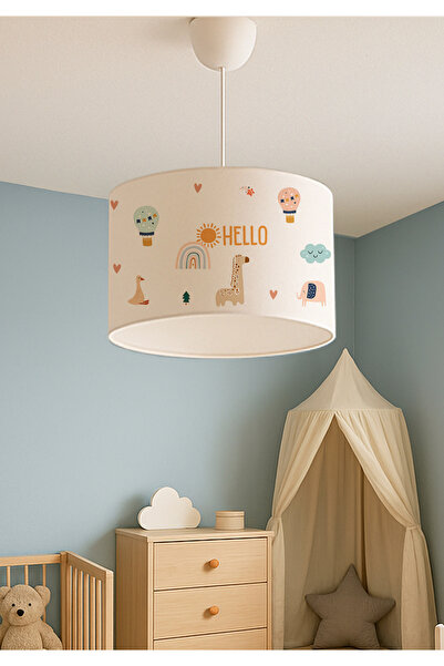 HOMİNG Homing 28'lik Çocuk Odası Aydınlatması Hello Friends Desenli 241438