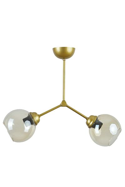 Modavize Rocco 1910 - E Modern Design 2-Piece Chandelier Set with Honey Glass for Cafe Kitchen Living Room
