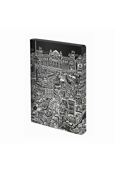 NUUNA Caiet cu puncte gri Shiny Starlet Blue (Hârtie premium A6 - 176 pagini)