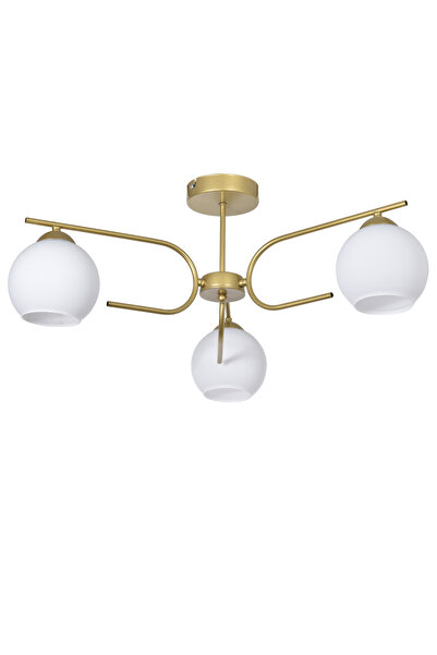 Modavize Aloha Modern Tasarım Salon Yatak Odası Mutfak Eskitme Renk Beyaz Camlı 3 lü Avize