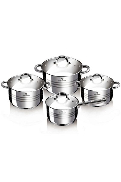 Blaumann Set de 8 vase din oțel inoxidabil linia Jumbo Gourmet