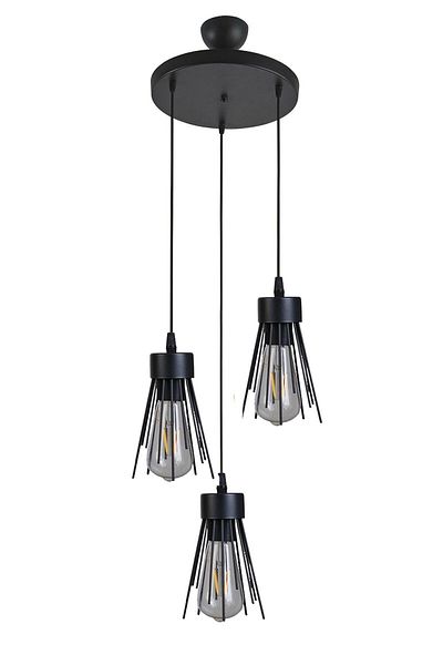Modavize Aphrodite Modern Design - Black Pendant Lamp Colored 3-Piece Chandelier Bedroom Kitchen Living Room Set