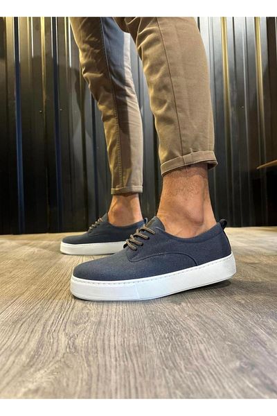 Byshoes Knack Casual Shoes 077 Navy Blue (Suede)