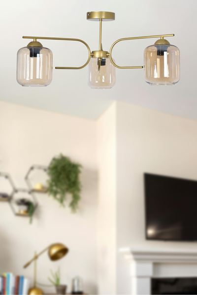 Modavize Aloha Modern Tasarım Salon Yatak Odası Mutfak Eskitme Renk Bal Camlı...