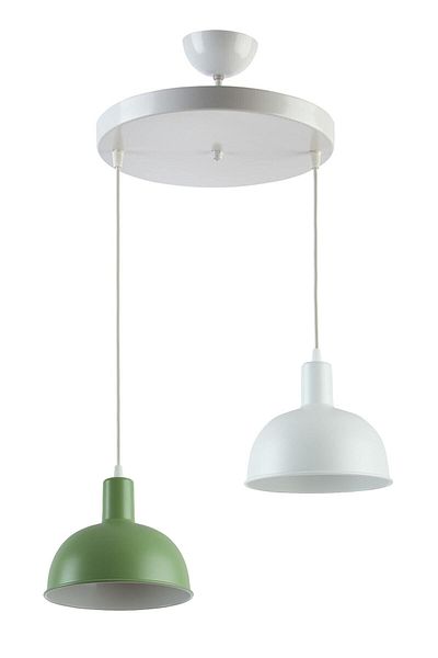 Modavize Green and White 2-Piece Pendant Chandelier - Marley Special Design Modern Decorative Cafe-Kitchen Living Room