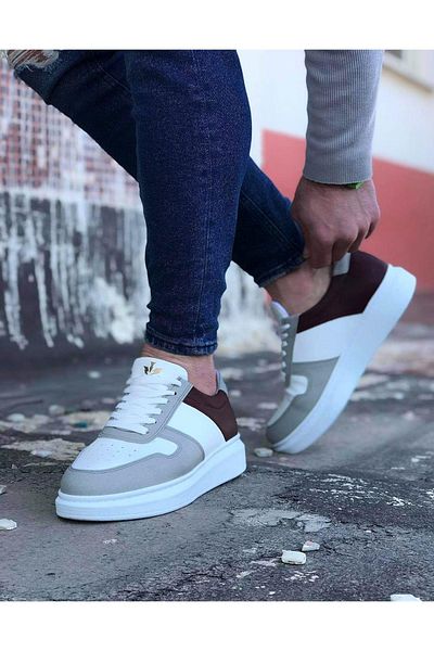 Byshoes Wagoon WG011 White Tan Men's Casual Shoes