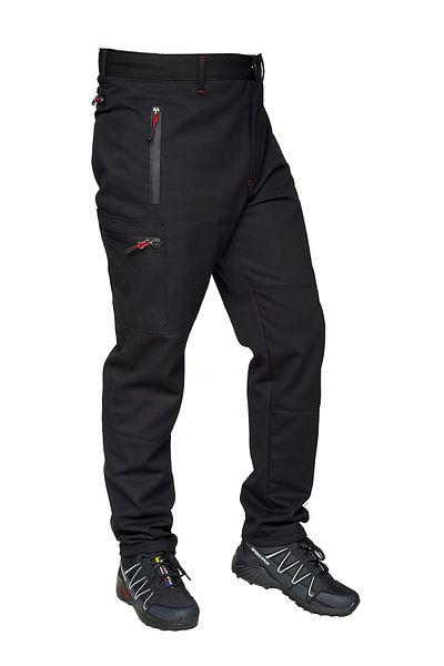 YSF Outdoor Stylish Look Hobby Work Trousers with 4 Zipper Pockets and Elastic Waist