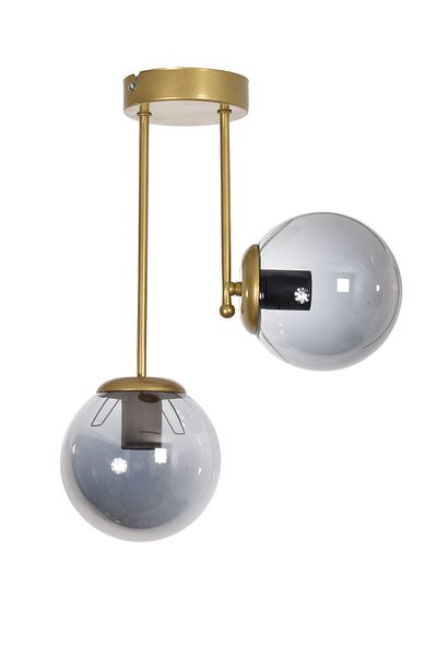 Modavize Vanessa Modern Design - Smoke Antique Colored 2-Piece Chandelier for Living Room, Kitchen, Bedroom
