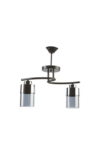 Modavize Feliks Special Design - Set of 2 Black Chandelier with Smoked Glass Living Room and Bedroom Detail