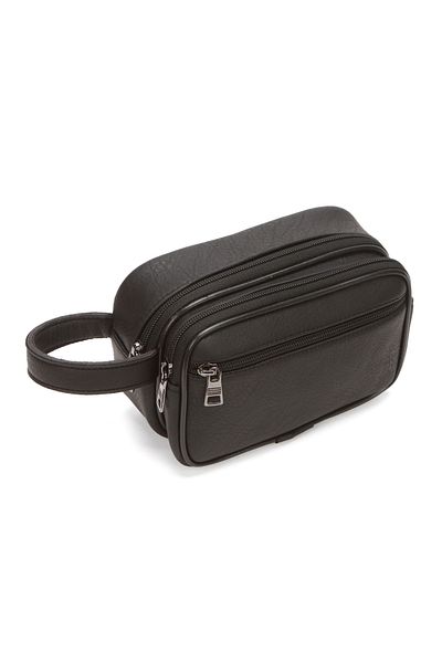 Newish Men's Bracelet Belted Portfolio Clutch Shaved Cosmetic Handbag