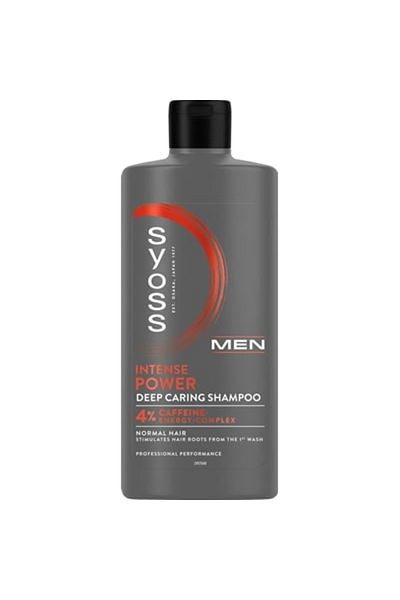 Syoss Men Power Shampoo For Normal Hair, Caffeine Formula, 440 ml
