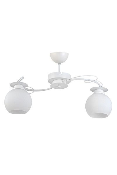 Modavize Bolivar Modern Design - Set of 2 White Glass Chandelier for Living Room, Kitchen and Bedroom