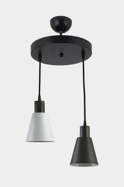 Modavize Pera Modern Black and White 2-Piece Pendant Chandelier - Special Design Cafe Kitchen Living Room