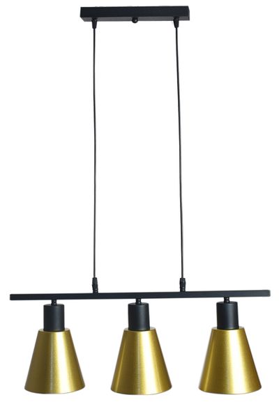 Modavize Pera Modern Cafe Kitchen Living Room 3-Piece Pendant Lamp Chandelier - Black and Gold Color