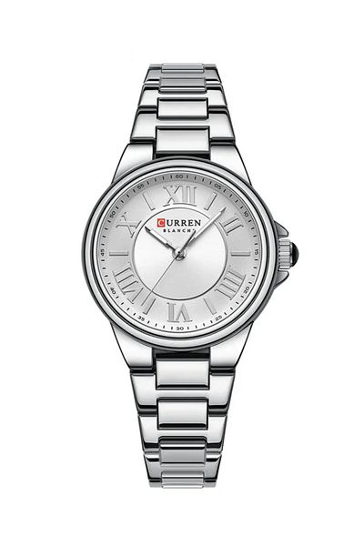 Curren 9091 Elegant Women Quartz Watch Stainless Steel Band Waterproof Simple Casual Watch with free