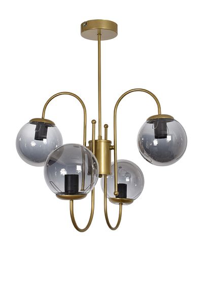 Modavize Dream Modern Design - Living Room Dining Room, Kitchen Antique Color, Smoked Glass Pendant Lamp, 4-Piece Chandelier Set