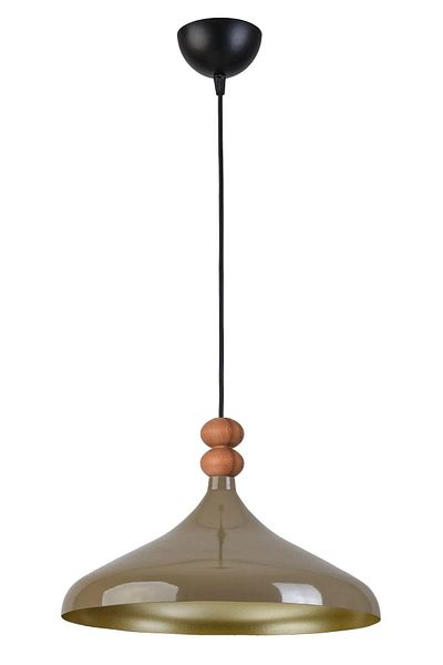 Modavize Nil Modern Design Wooden Detailed Metal Cafe - Kitchen Brown Single Chandelier (35 cm)