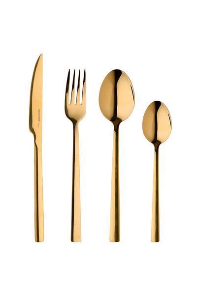 Bergner Sofia champagne 24-piece stainless steel cutlery set