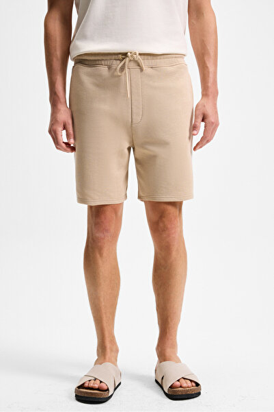 GRIMELANGE KEPA Erkek Beli Lastikli Cepli Relaxed Fit Bej Şort