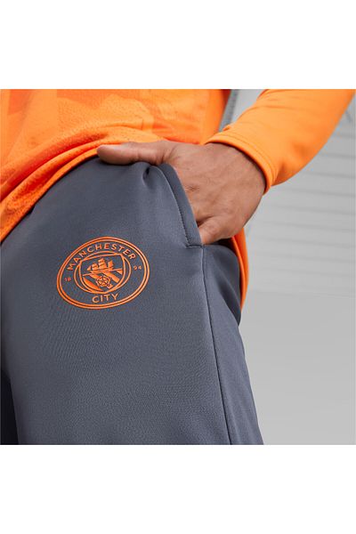 Puma Mens Manchester City Pre-match Bench Pants - Gray