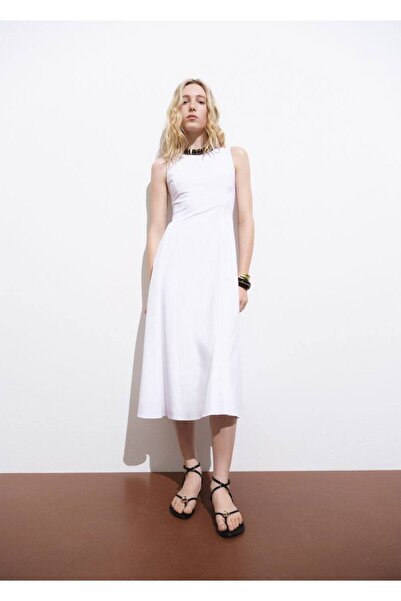 MANGO Woman Evaze midi elbise