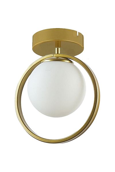 Modavize Fairy Metal - Gold White Single Ring Chandelier - Kitchen and Bedroom