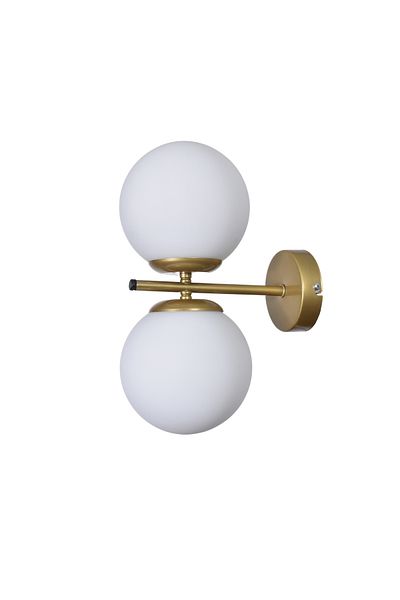 Modavize Zagreb Special Living Room - Glass Metal Body 2-Piece Wall Sconce - Cafe Design