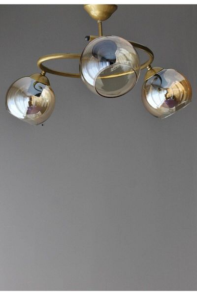 Modavize 3-Piece Mobile Set - Antique Color Oven Paint Balcam Chandelier for Living Room, Kitchen and Bedroom