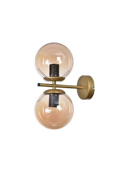 Modavize Zagreb Special Living Room - Glass Metal Body 2-Piece Wall Sconce - Cafe Design
