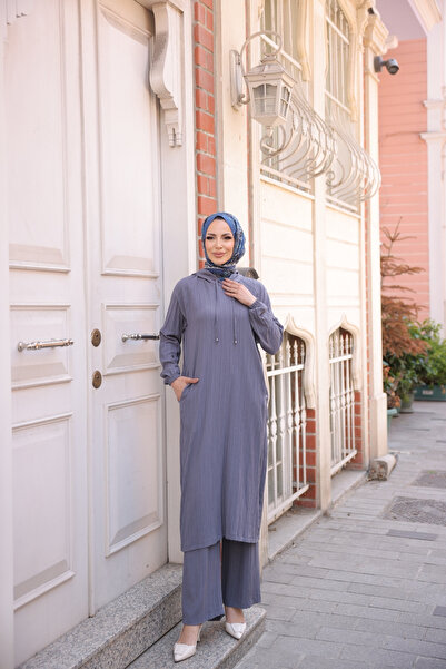 KADEEM طقم بدلة رمادية مزدوجة